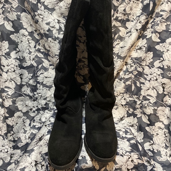 Black Suede Knee High Boots - NWT - Picture 2 of 12